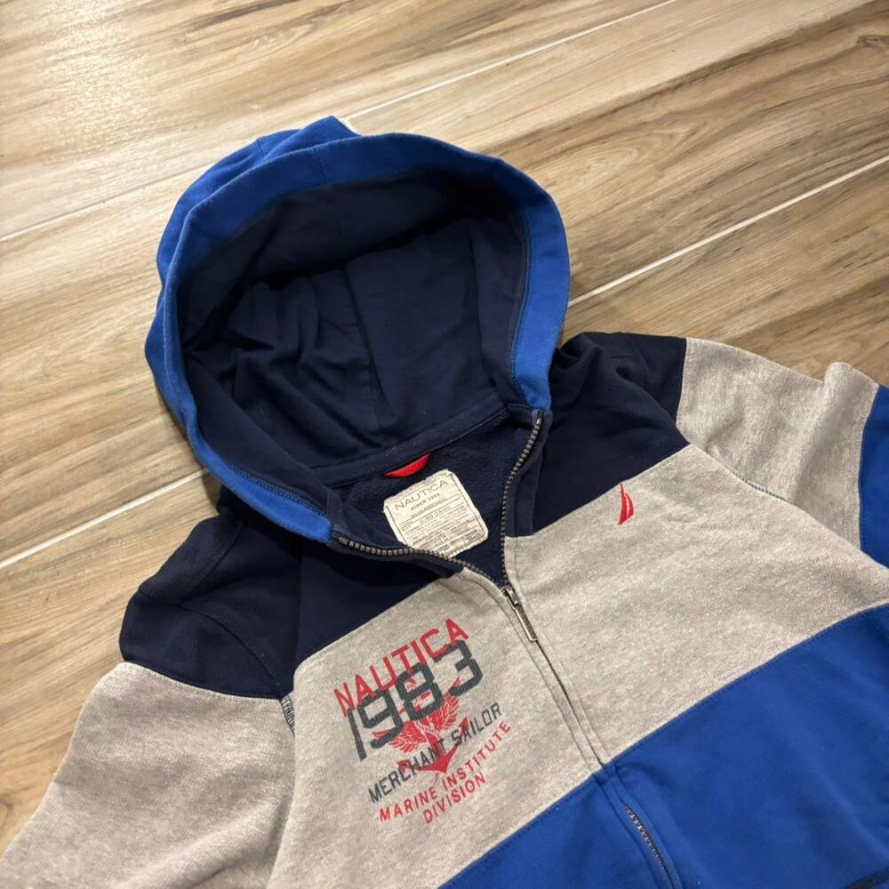 2000's Style Y2K Nautica Striped Hoodie